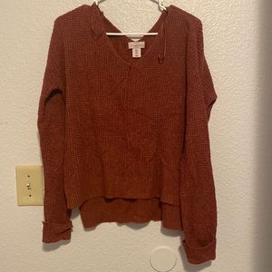 Burgundy knitted shirt